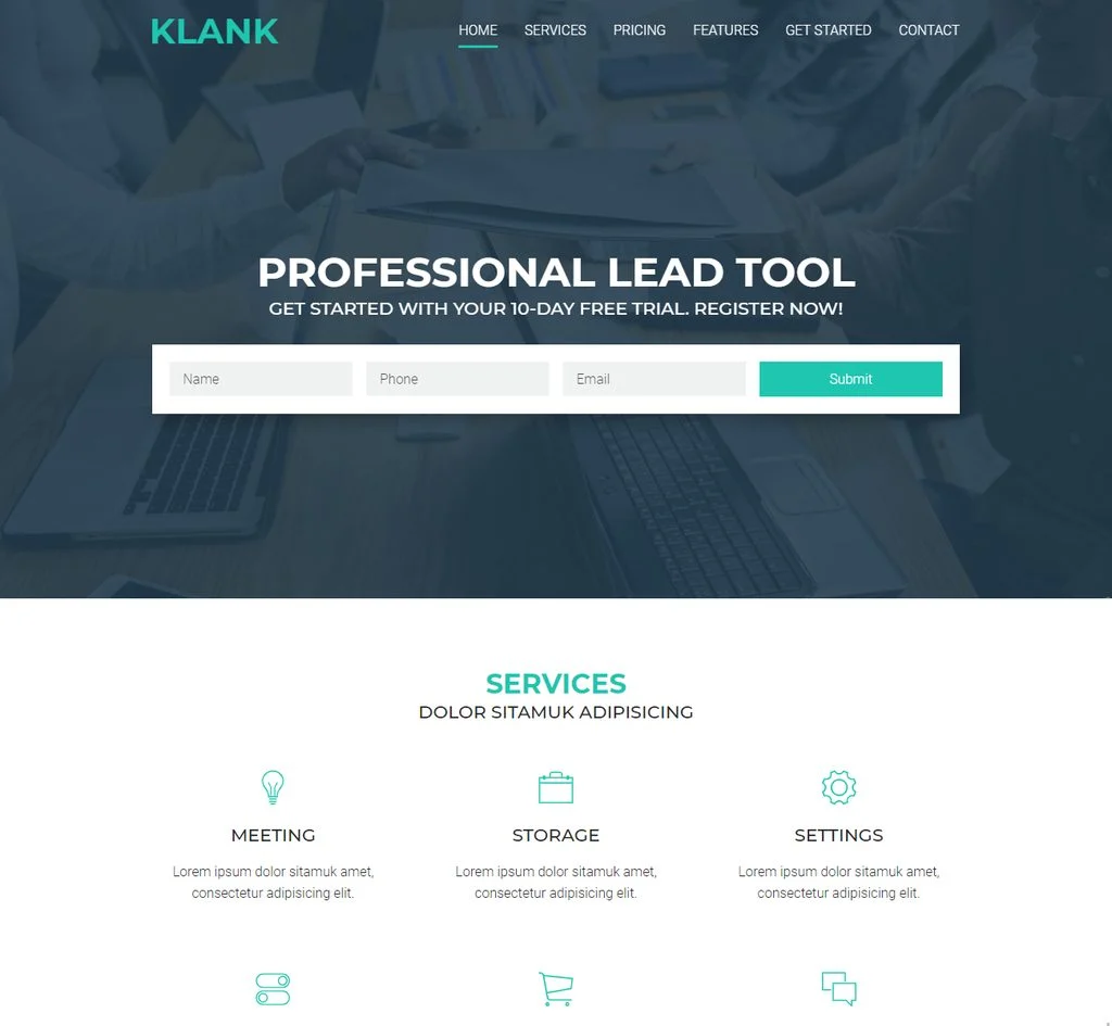 Landing Page Example